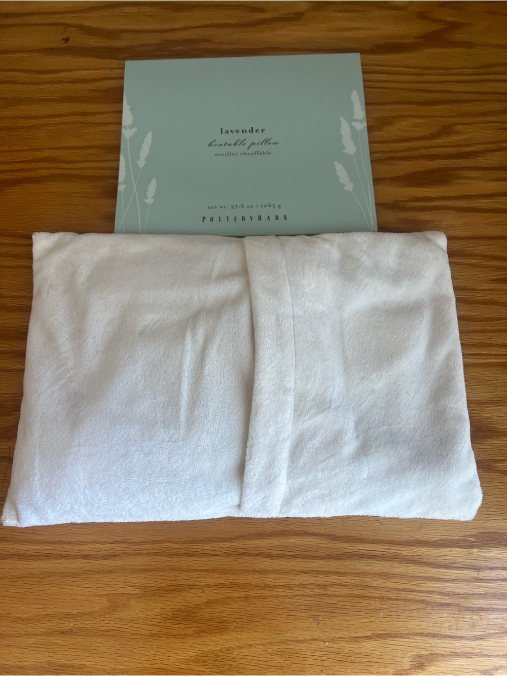 Pottery Barn White Lavender Heatable Pillow